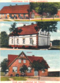 wieś na karcie pocztowej z roku 1928